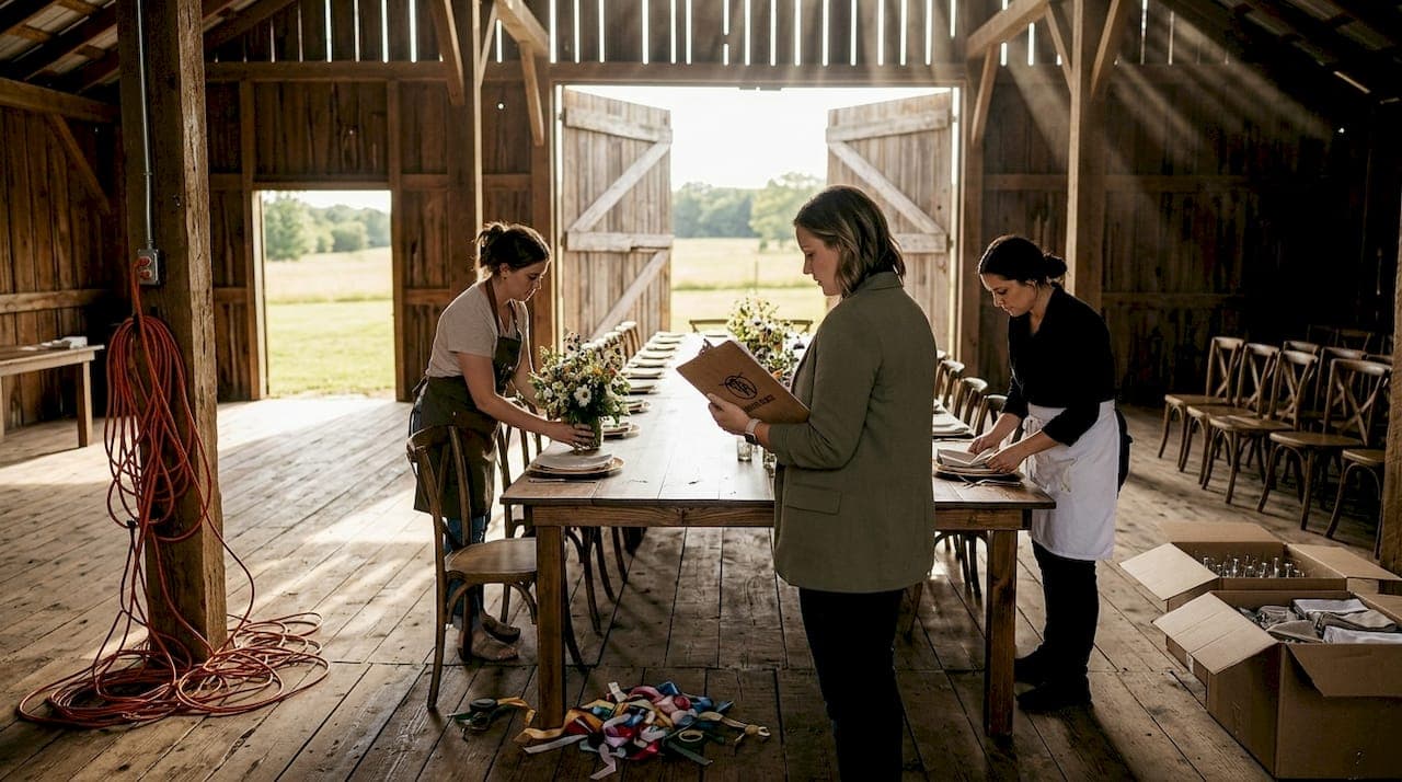 How wedding vendors make your rustic barn wedding happen