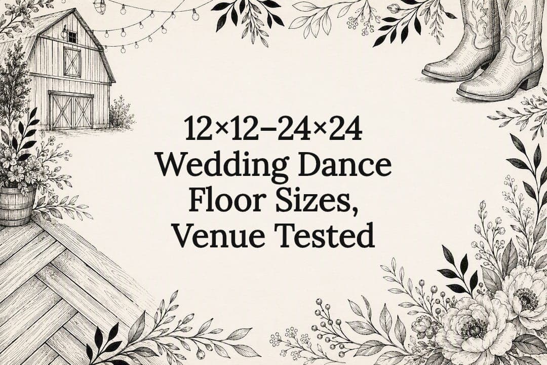 12×12–24×24 Wedding Dance Floor Sizes, Venue Tested