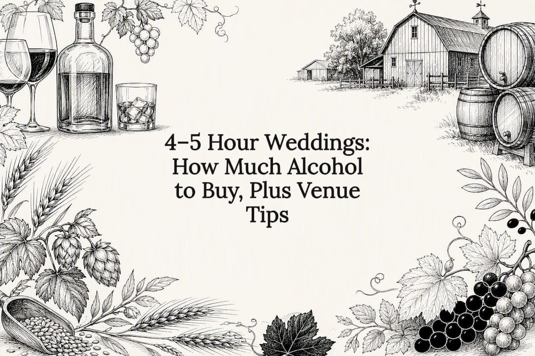 4–5 Hour Weddings: How Much Alcohol to Buy, Plus Venue Tips