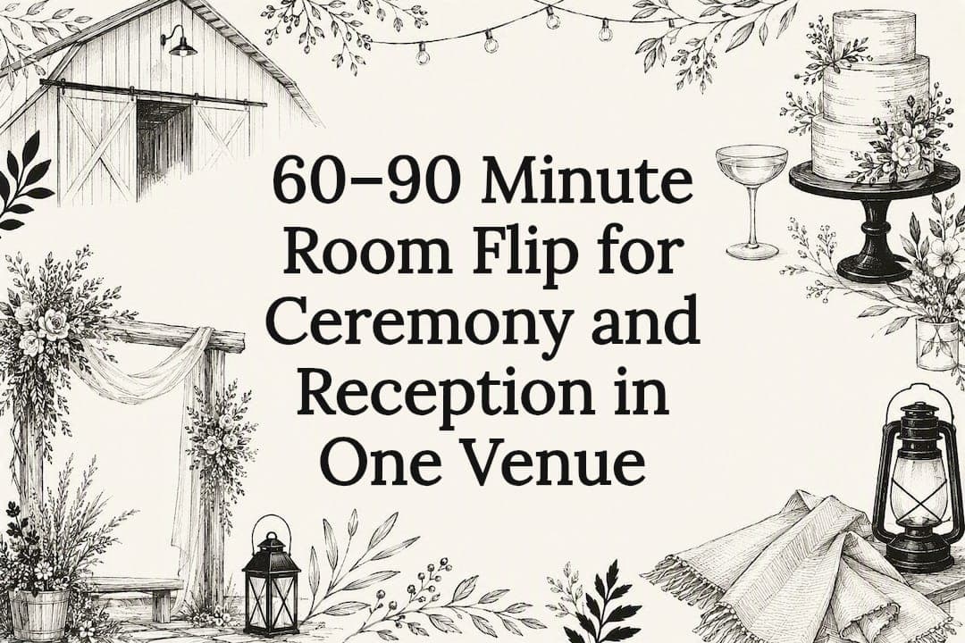 60–90 Minute Room Flip for Ceremony and Reception in One Venue
