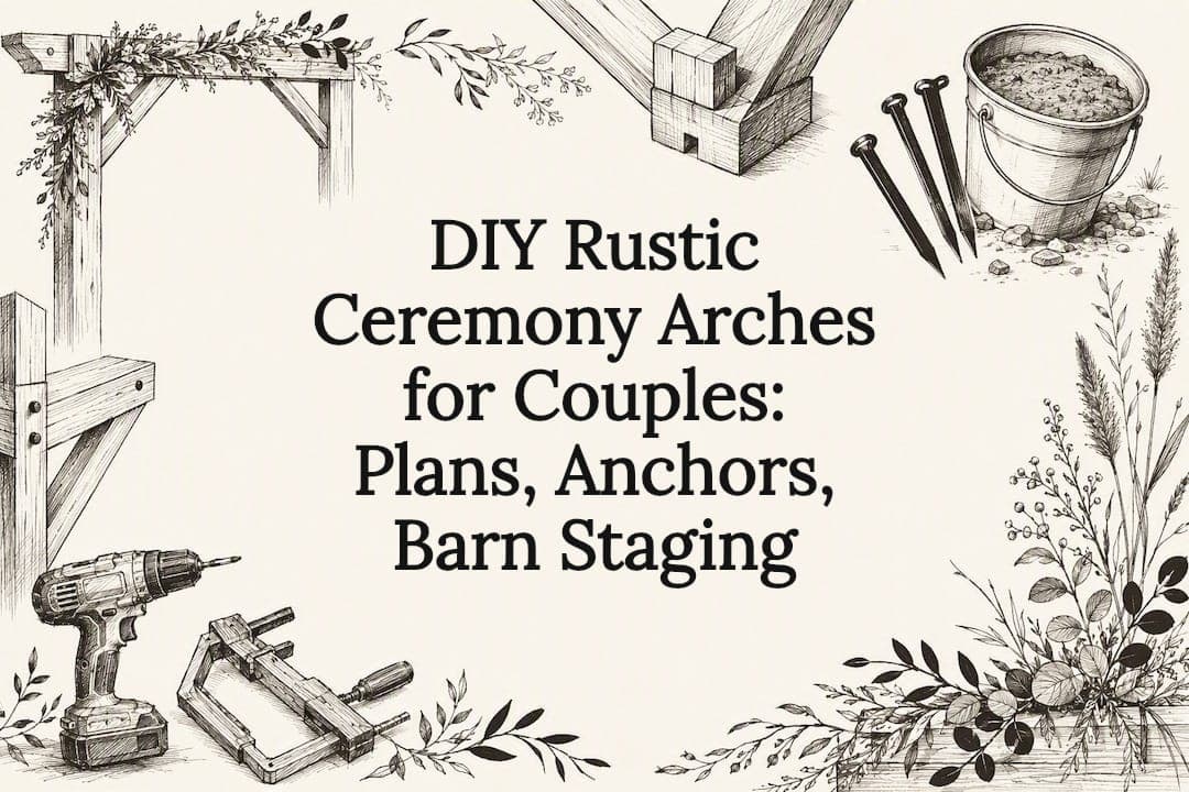DIY Rustic Ceremony Arches for Couples: Plans, Anchors, Barn Staging