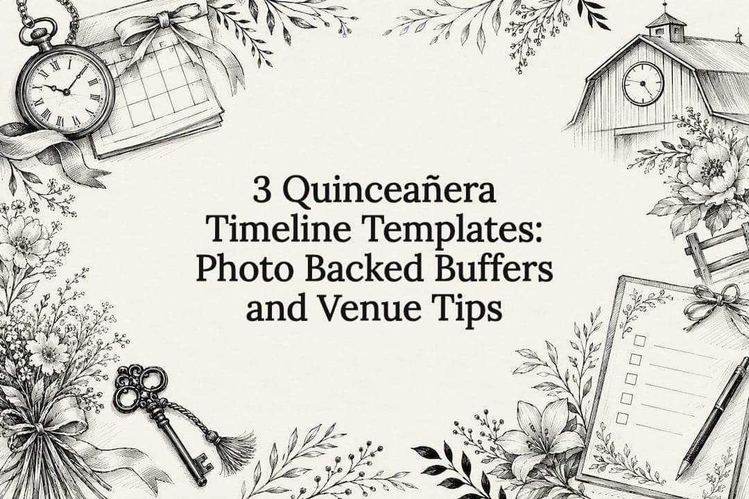 3 Quinceañera Timeline Templates: Photo Backed Buffers and Venue Tips