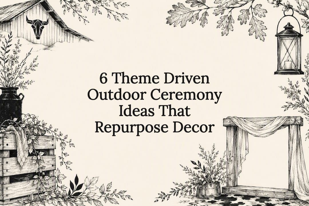 6 Theme Driven Outdoor Ceremony Ideas That Repurpose Decor