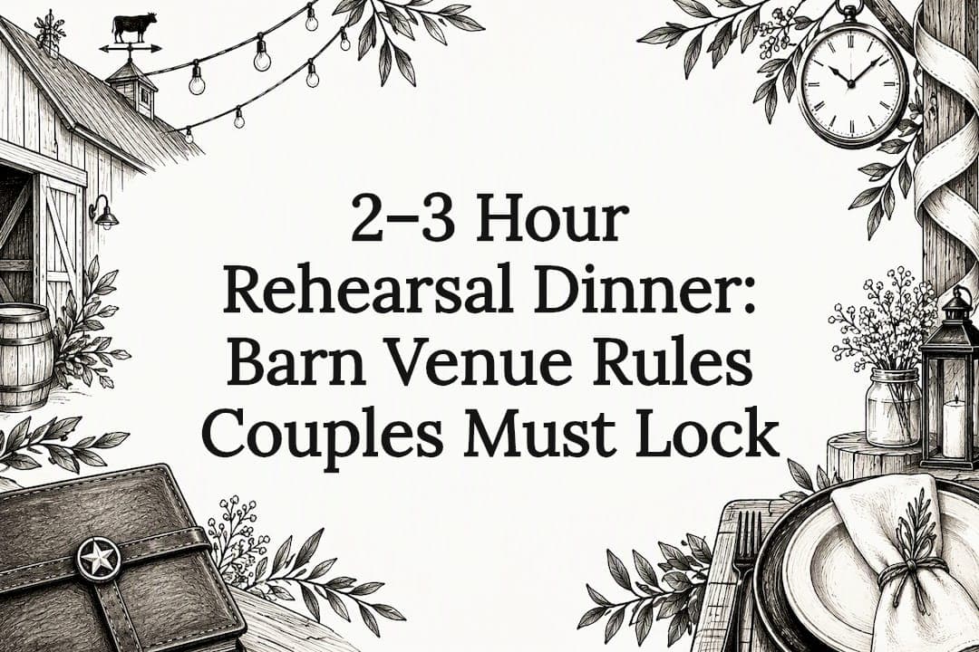 2–3 Hour Rehearsal Dinner: Barn Venue Rules Couples Must Lock