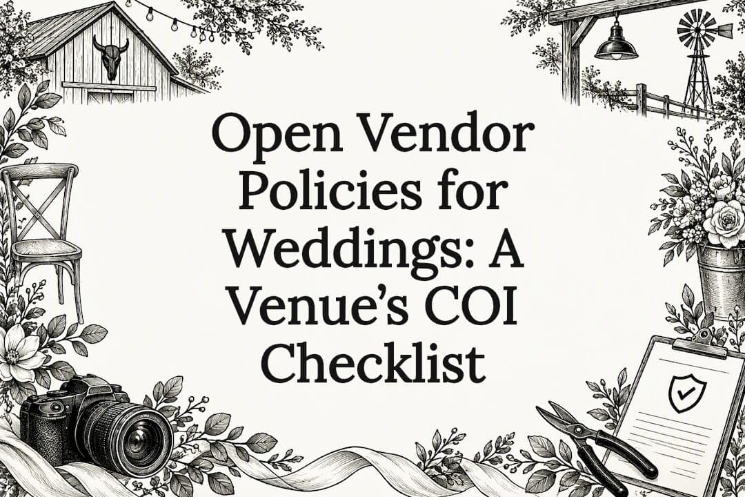 Open Vendor Policies for Weddings: A Venue’s COI Checklist
