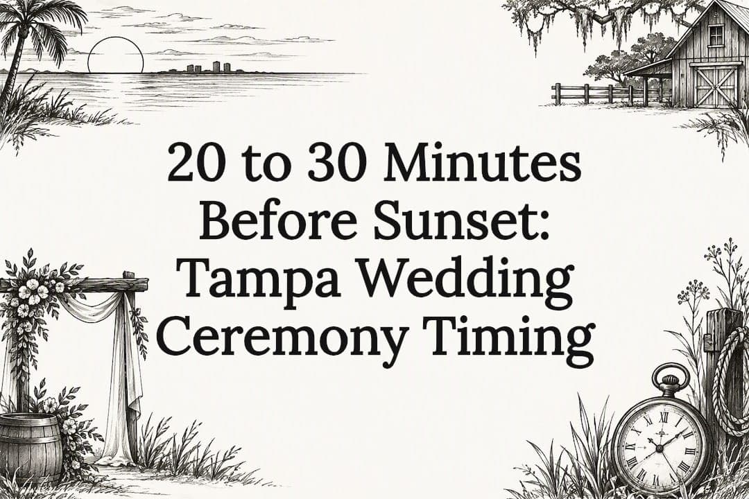 20 to 30 Minutes Before Sunset: Tampa Wedding Ceremony Timing